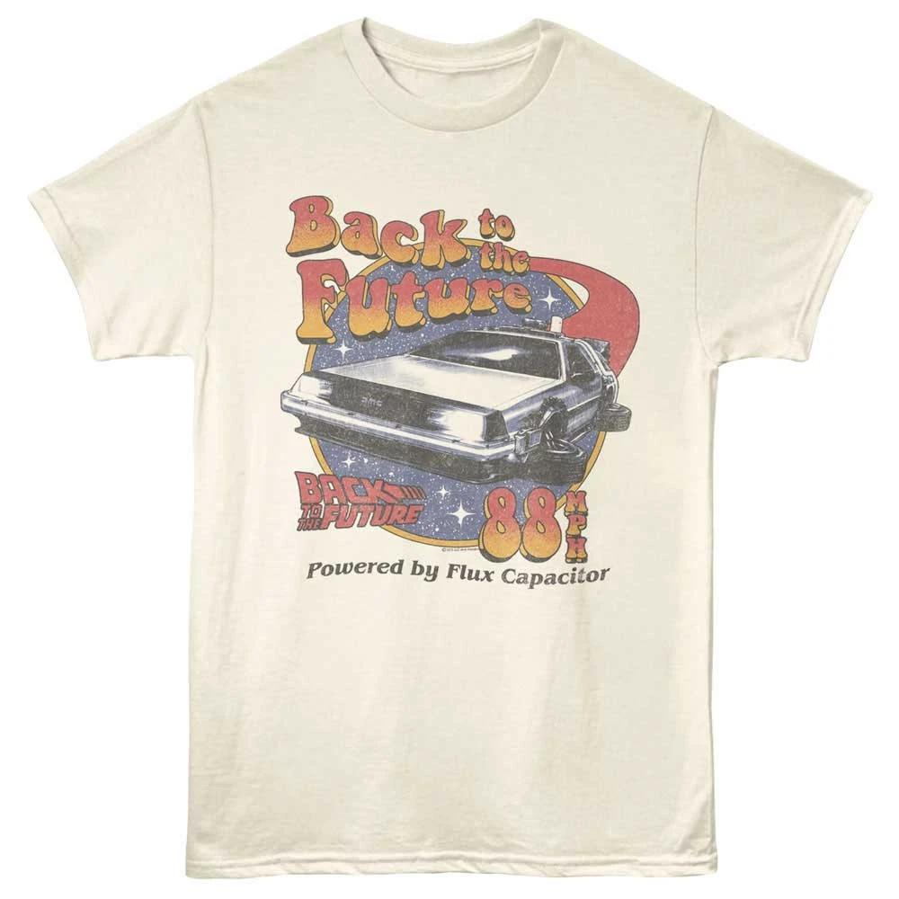 Back To The Future Movie Delorean 88 mph Powered By Flux Capacitor Men s T Shirt L