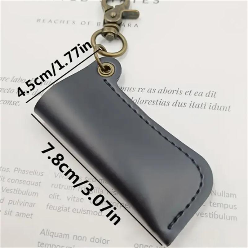 Retro Pu Leather Lighter Case Shell Protection Case Keychain Lighters Sleeve Cover Leather Case