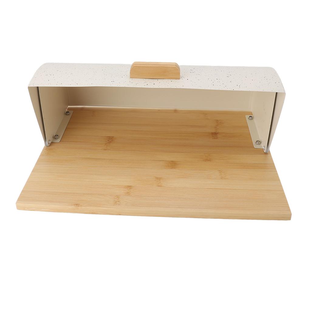 Brotdose Holz Eisen Rolldeckel Flachseitiger Brotaufbewahrungsbehälter mit 3 Stück Vorratsgläsern für