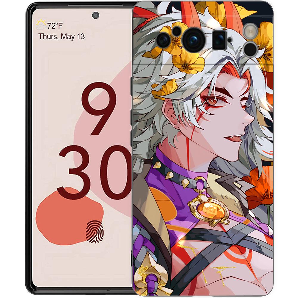 

Genshin Impact Xiao для Google Pixel 8 7 6 Pro 6A 5G черный чехол для телефона Мягкая противоударная задняя крышка силиконовый чехол из ТПУ Pixel 7A