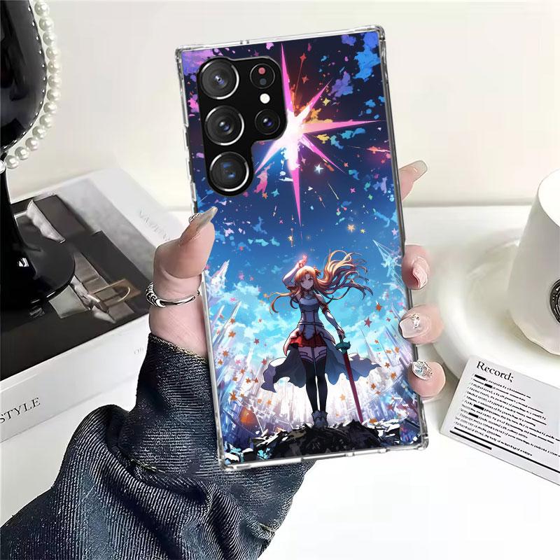 Anime Sword Art Online SAO Soft Phone Case For Samsung Galaxy S22 S23 S24 S25 Edge S26 Ultra S20 FE S21 Plus + Fundas Coque Gala