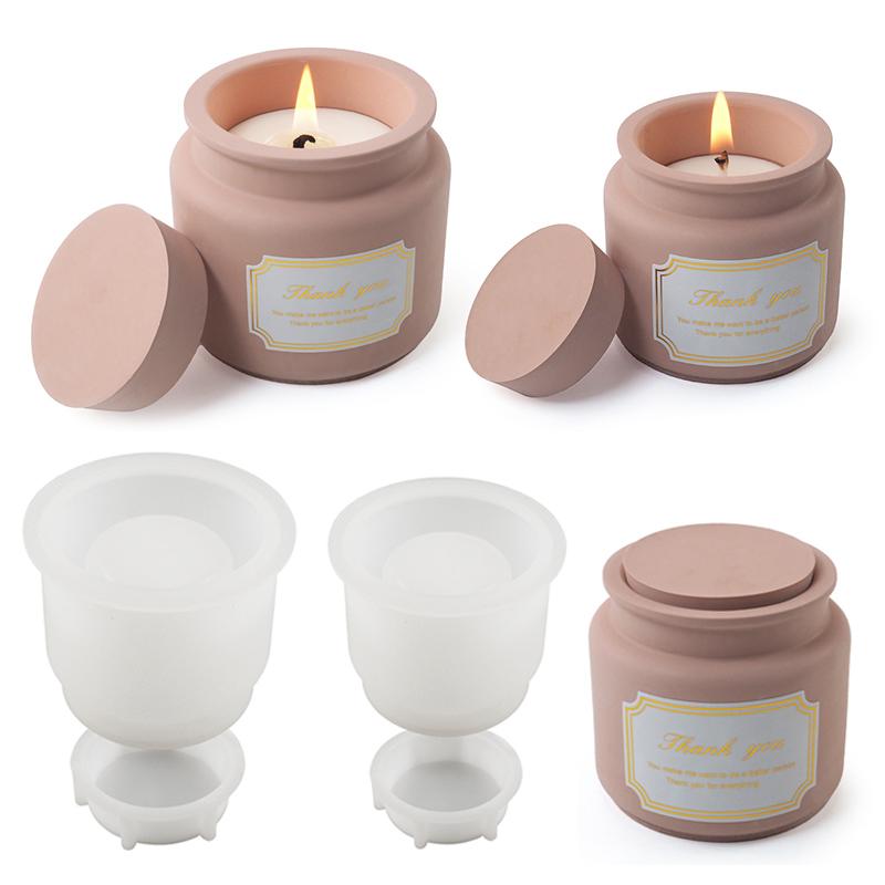 Stampi In Silicone Per Candele A Forma Di Casa – Set Portacandele Fai Da Te Con Piedistallo, Stampo Riusabile Per Resina, Gesso, Sapone - 2