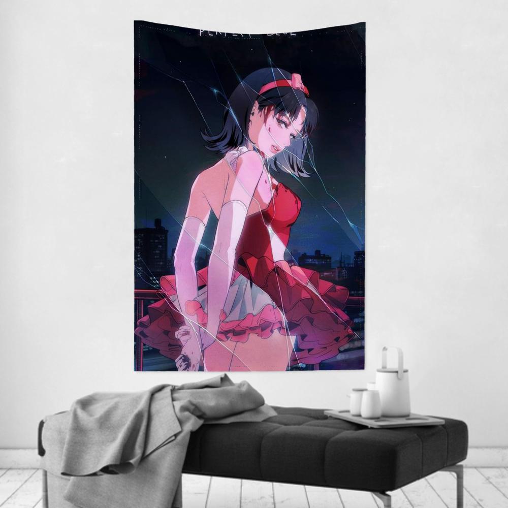 Perfect Blue Movie Poster Wall Tapestry  Satoshi Kon Thriller Edgy Room Decor for Anime Film  Psychological Thriller Fans