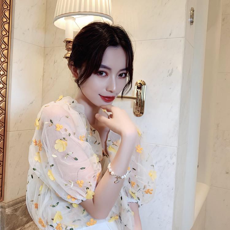 Natural Pearl & Zircon Bee Bracelet - Elegant Light Luxury Bangle for Women