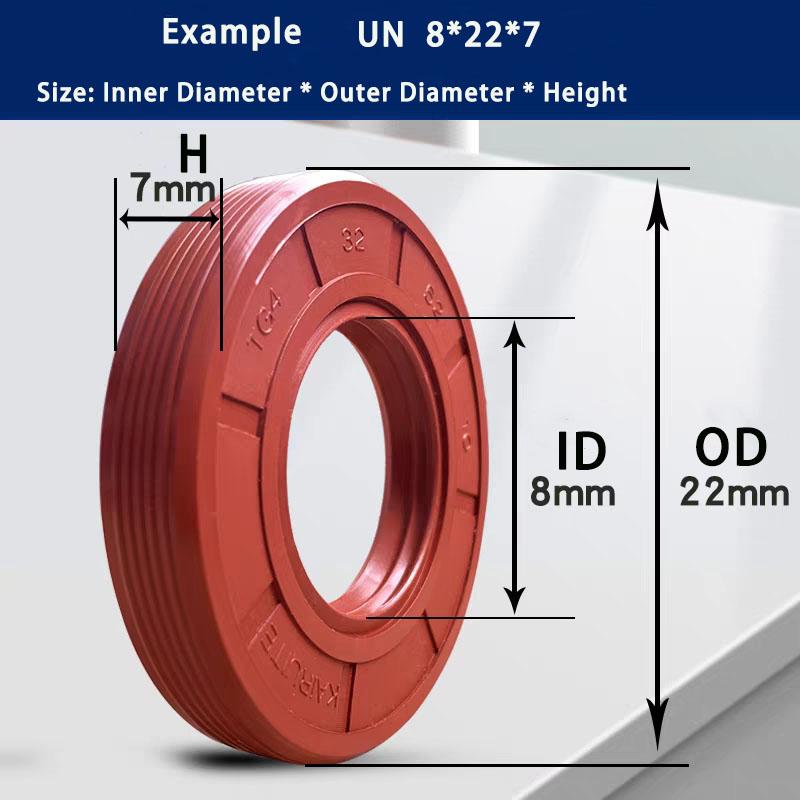 TC40/42/45FKM Skeleton Oil Seal Double Lip Spring High Temp Wear Resistant