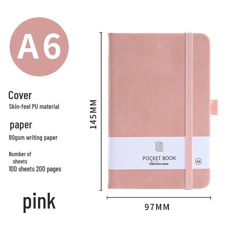 A5/A6 Ribbon Binding Business Notebook with Elastic Band and Customizable Logo