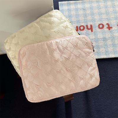 11/13/15 İnç Evrensel Tablet PC Kılıfı Şık Dantel Fiyonk Pembe Beyaz Renkli Tablet Çantası Xiaomi Huawei Ipad Tablet Aksesuarları için