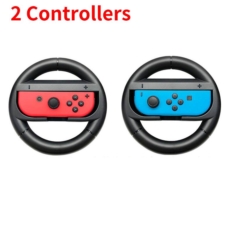 Of Set 2 Nintendo Switch Joy Con Wheel Controllers Gamepad Mario Kart Racing