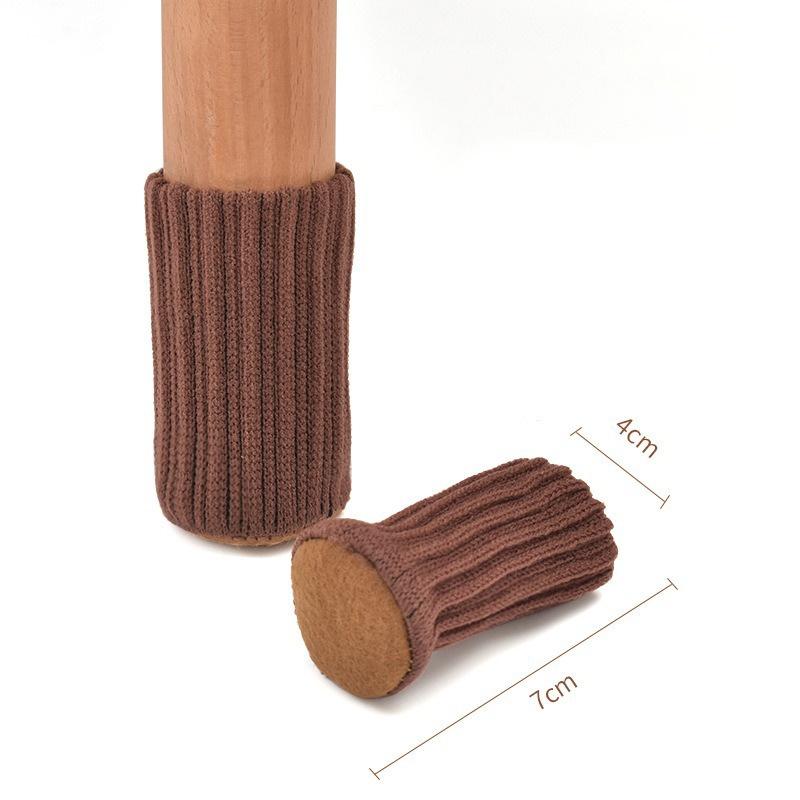 4Pcs Knitted Chair Leg Socks Furniture Table Feet Leg Floor Protectors Covers Floor Protection Pads