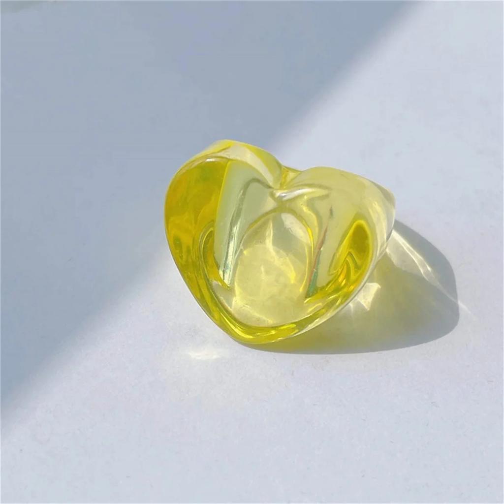 Nuovi Anelli Papa Colorati Inlaid Gemme Resina Acrilica Fatti a Mano Personalità Amorevoli Stile Y2k per Donne Ragazze Gioielli da Festa Anelli Regalo