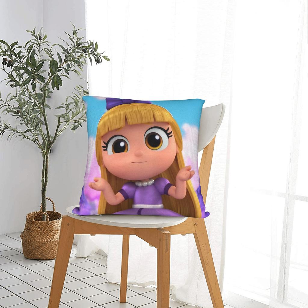 Grizelda True Rainbows Kingdoms Cartoon Square Pillow Covers Polyester Seat Cushion Cover Cool Decor Throw Pillow Case 40*40