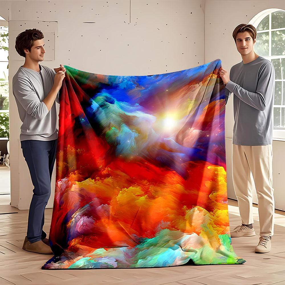 Vibrant Abstract Skyburst for All Seasons Blanket Lunch Break Throw Gift