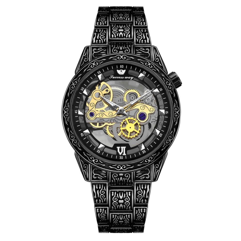 Men's European and American Style Carved Non-Mechanical Domineering Watch