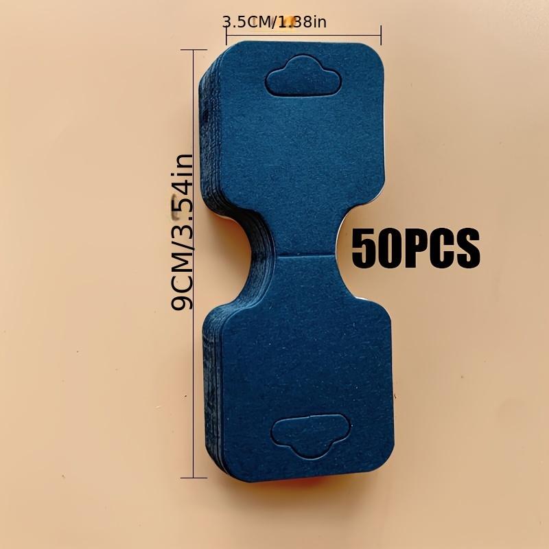 50pcs Blank Kraft Paper Jewelry Display Cards for Bracelets, Necklaces, Keychains and Earrings DIY Jewelry Making Display & Packaging Supplies