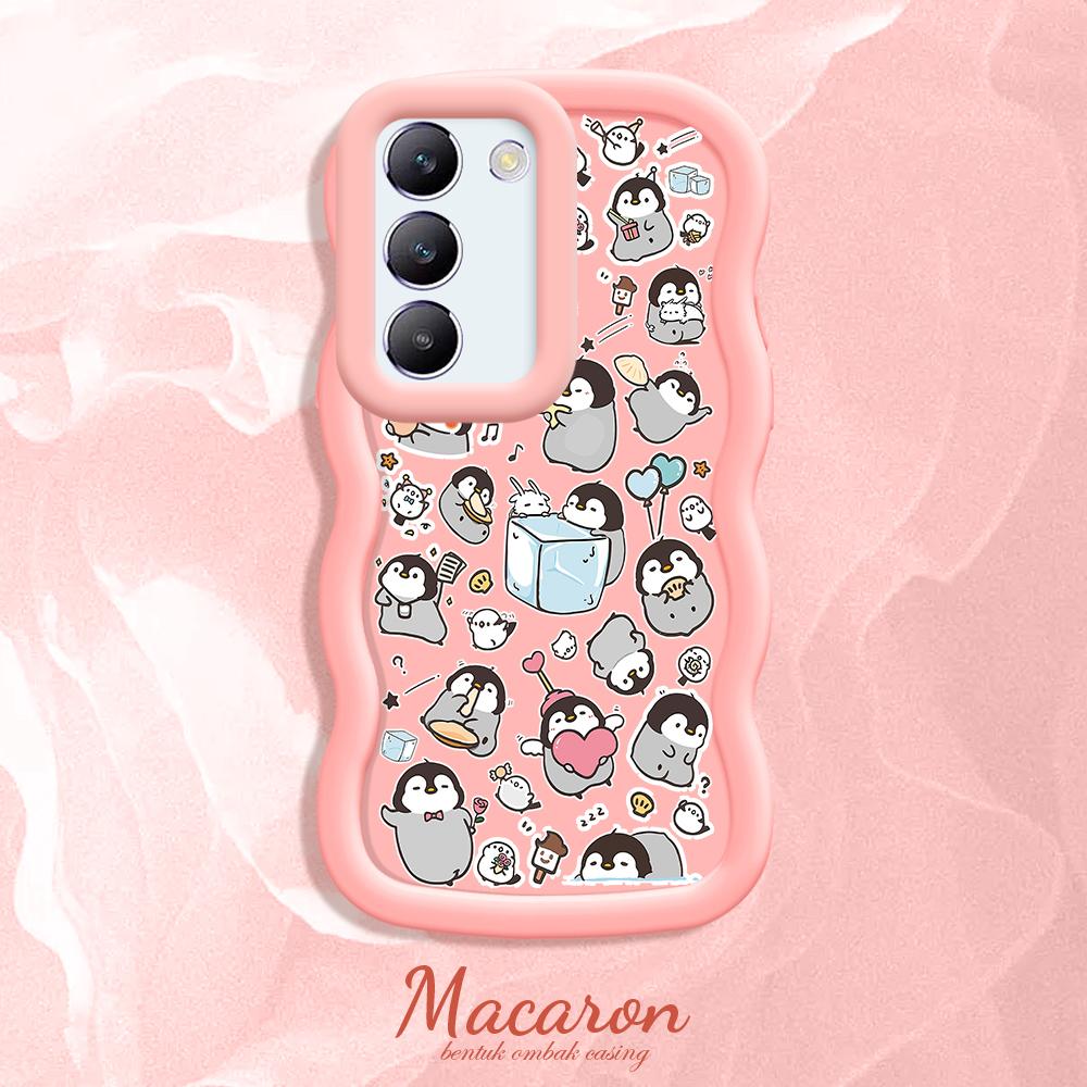 

Окрашенный узор Big Wave Edge Мягкий силиконовый материал Macaron чехол для телефона противоударный защитный резиновый чехол для OnePlus Vivo Motorola Moto Motorola Moto E15 розовый