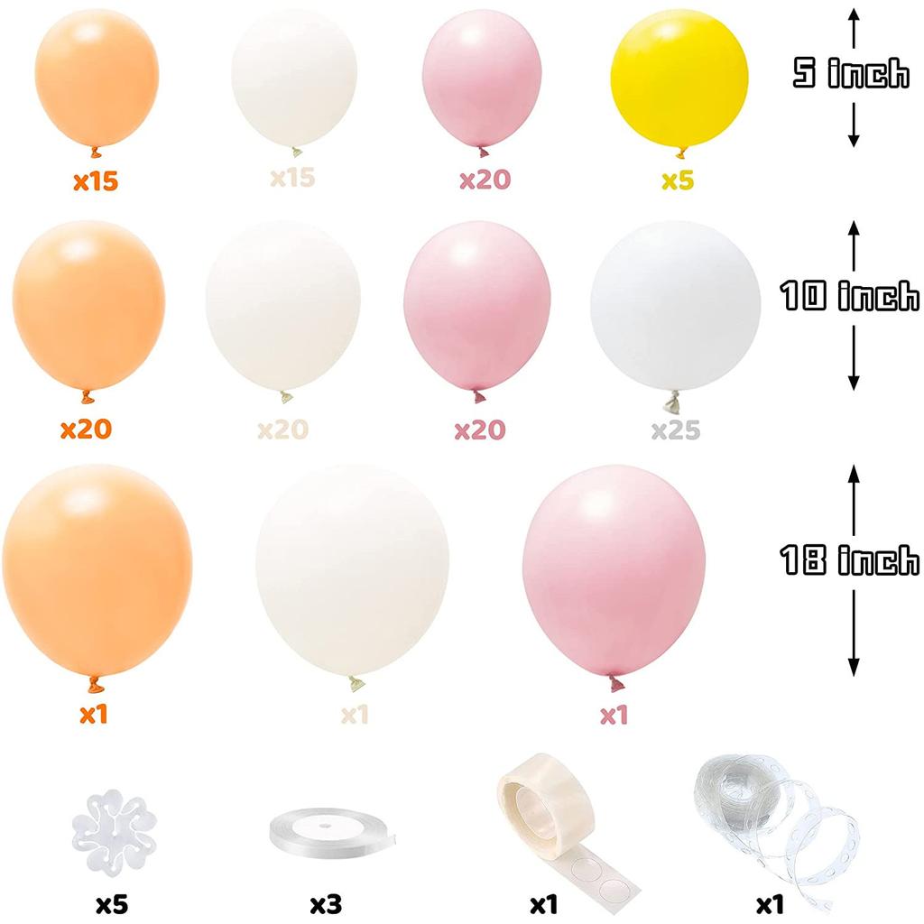 Bohemian Wedding Balloon Arch Small Daisy Balloon Wreath Pink And White Orange Birthday Balloon Background Arrangement