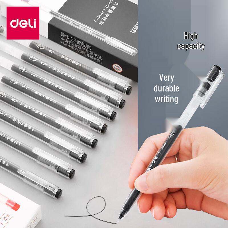 Deli MegaWrite 0.5mm Gel Pen - Red 12-Pack