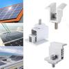 4Pcs Aluminum Solar Panel Clamps Medium Pressure Solar Rail End Clamps  Photovoltaic Support