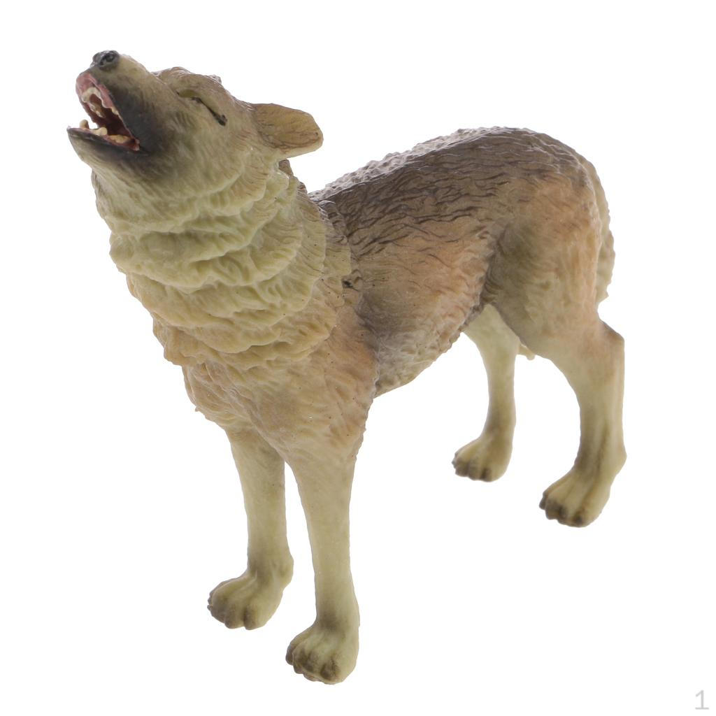2Pcs Model Figurine - Action Figures Science Toy Gift Grey Wolves for Kids Home Decor