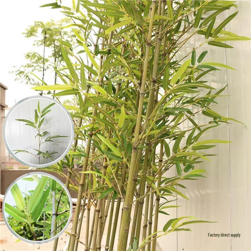 Zen Bamboo Artificial Green Plant: Outdoor Privacy Screen & Decorative Potted Fence
