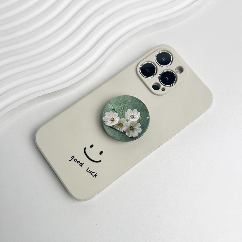 Kunst Ölmalerei Stil Blümchen Sockel Griff Faltbarer Handyhalter Chrysantheme Talk Tok Für Magsafe Iphone Mac Samsung Sicher