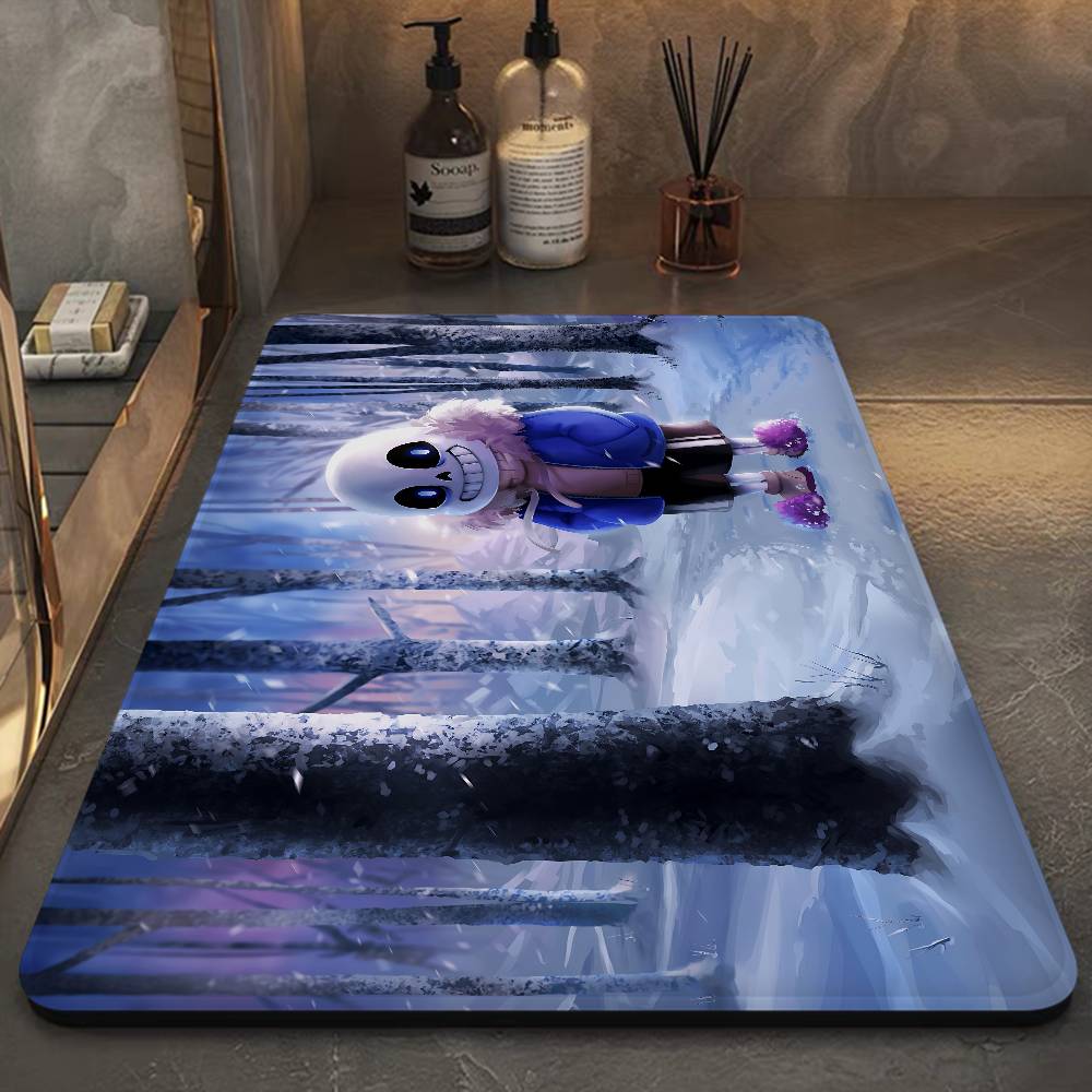 U-Undertale Anime Door Mat Kids Room Bedroom Decoration Balcony Anti-Slip Doormat Living Room Doormat Area Rug