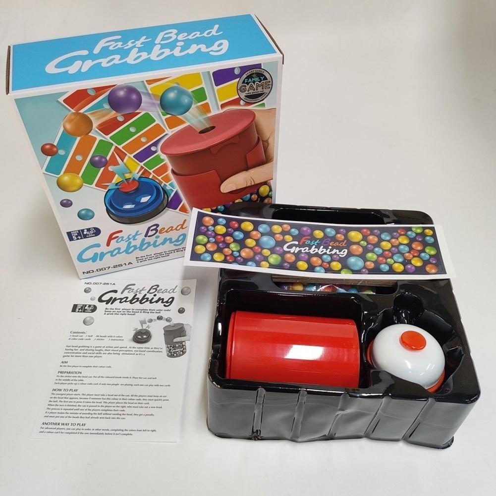 Match Color Line Bingo Board Games For Adult Kids Reaction Training Toys Fun Fast Bead Grabbing Two-player Game with Bells