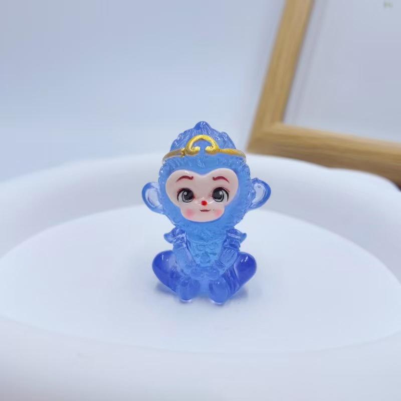 Svietiaci 3D Opičí kráľ Sun Wukong DIY Šperkové doplnky Malý darček Prívesok do auta