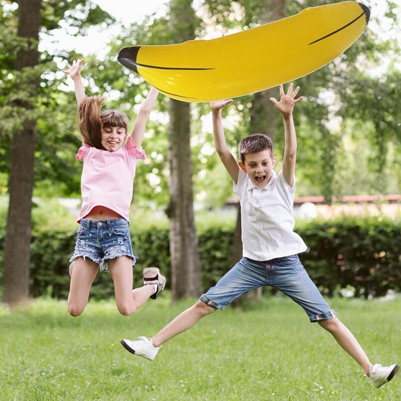3Pcs Inflatable Banana 60Cm Fake Banana Fruit Props Inflatable Toys Bachelorette Party Games Toss Ring Toy