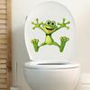 Toilet Lid Stickers, Cartoon Frog Design,Waterproof Bathroom Wall Decal, Removable Wall Stickers for Toilet Tank And Ceramic Tile