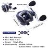 Burning Shark Baitcasting Reels 12+1 BB Carbon Fiber Drag Low Profile Casting Reel