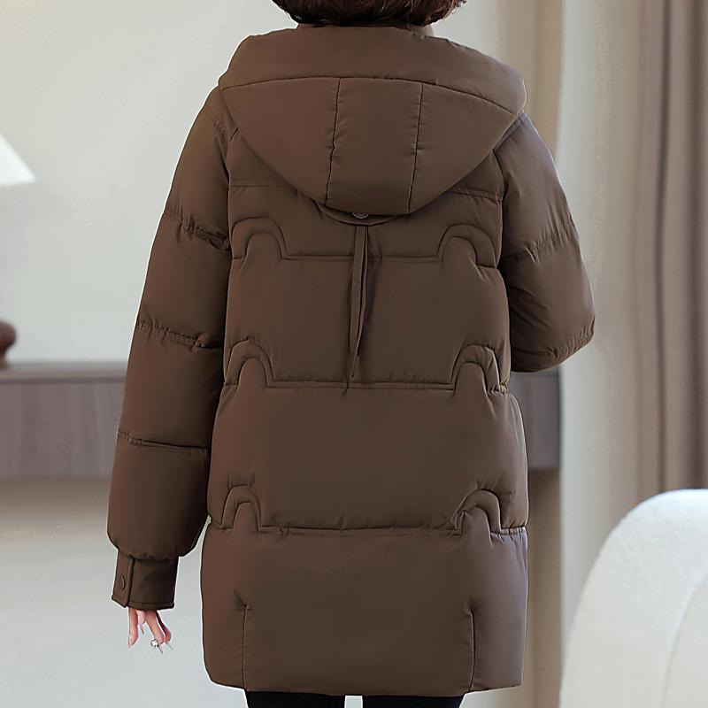 Parka Lungă pentru Femei Plus Size, Jachete Calde de Iarnă, cu Glugă, Elegantă, Largă, Groasă, Îmbrăcăminte Exterioară, Palton pentru Femei de Vârstă Mijlocie