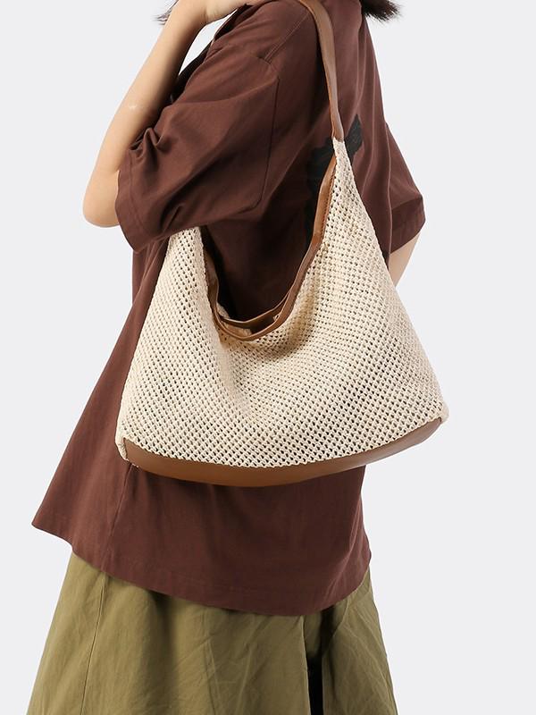 Korean Cross-border Woven Straw Tote: Large Capacity Beach & Shoulder Bag for Women