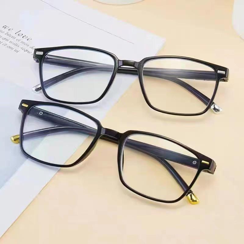 2pcs Ultra Light Simple Square Frame Anti Blue Light Reading Glasses +100°~400°