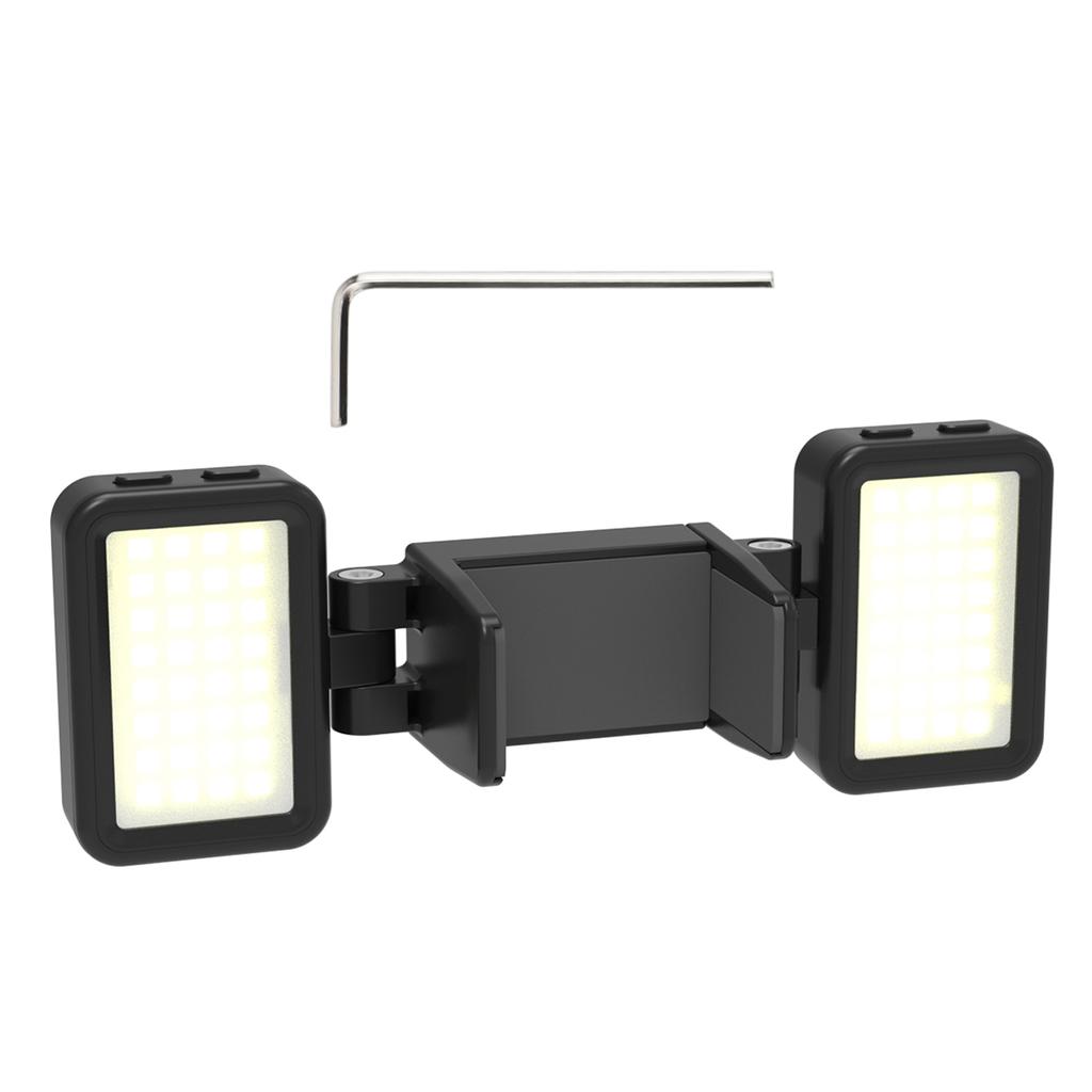 Portable Selfie Light Rechargeable Mini LED Video Fill Light 3 Color Modes 5 Levels Brightness Compatible for DJI OSMO Pocket 3