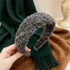 Women's High-End Woolen Headband: Elegant, Wide-Brimmed, Versatile for Face Washing & Hair Styling