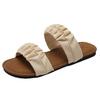 Gentle skirt slippers women's summer wear 2025 new fashionable soft flat-bottomed beach cool slippers