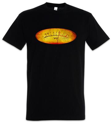 Vu Volume Units Meter I T-Shirt da Uomo Decibel Musica Bassi Radio Cassetta Retrò