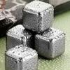 Stainless Steel Ice Cubes Set with Clips Reusable Drink Chillers Quick Freezing Metal Whiskey Chilling Stones for Beer Cocktails