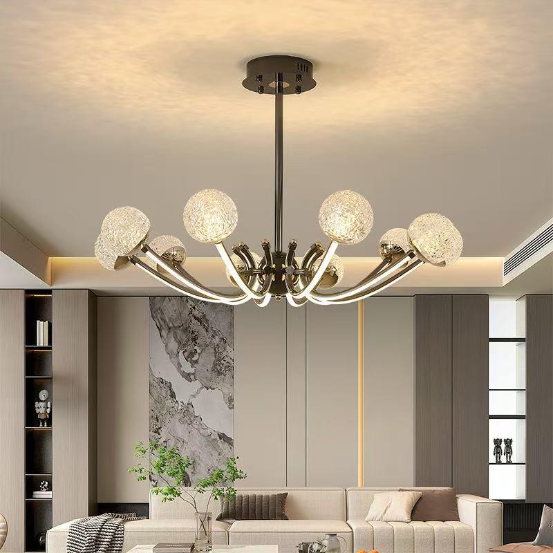 Modern Minimalist Nordic Chandelier: Elegant Mushroom Lighting for Living Rooms, Dining Tables, and Bars