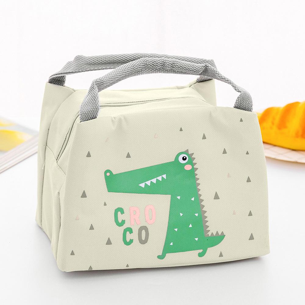 Thermal Lunch Dinner Bag Canvas Kawaii Cartoon Handbag Picnic Travel Breakfast Box School Child Portable Lunch Bag Tote Food Bag