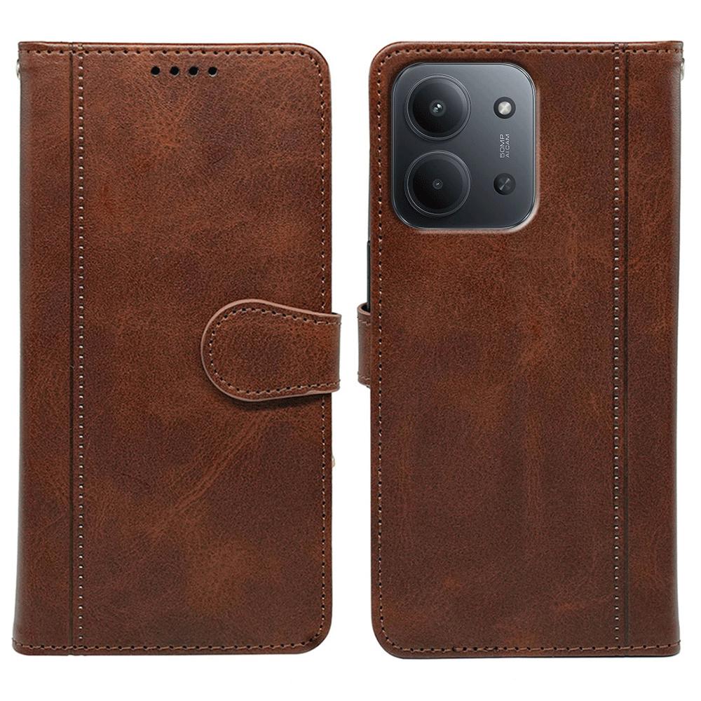 Für Xiaomi Redmi 15C 4G (Global) (171 mm)/Poco C85 4G Hülle Kalbledertextur Ständer Buchstil Handyhülle