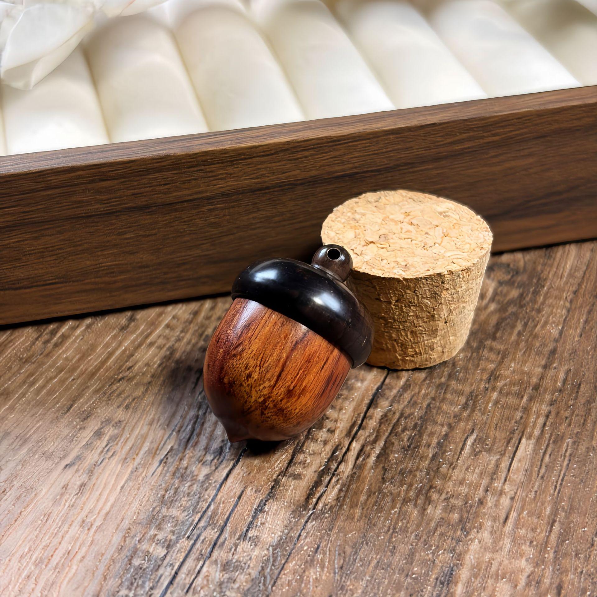 Красный и Зеленый Сандаловое Дерево Желудь и Шишка Деревянный Подвеска Украшение