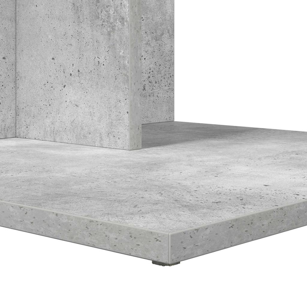 Side Table Concrete Grey 45 x 40 x 62.5 cm Engineered Wood