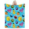 Sesame Street Flannel Blanket  Super Soft Winter Throw for Kids and Adults Couch Sofa Bed Cover Novelty Bedspread
