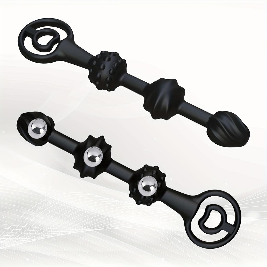 Men's Sexy Inflatable Silicone High Stretch Anal Plugs, Comfy Safe Easy To Clean Pull Out Design Adult's Flirting Toys For Men's Pleasure