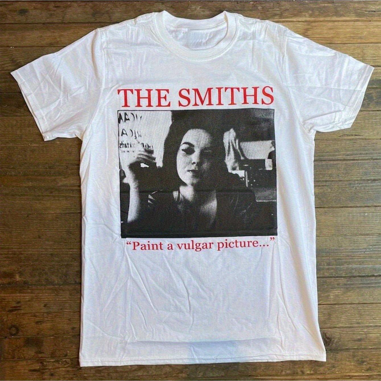 Vintage 90s Band TShirt By The Smiths Summer Unisexs And Unisexs Loose And Breathable Cotton TShirt Top S