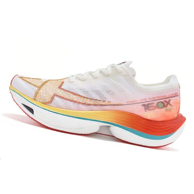 Xtep Velocità 160X 5.0 Ammortizzazione Confortevole Leggere Scarpe da Corsa Basse Sneaker Donna Bianco Rosso Arancio 977118119985-21