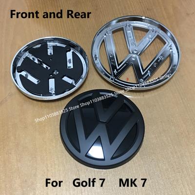 2pcs Replacement Style for VW Golf 7 MK7 2014 2015 2017 2016 Car Front Grill and Rear Trunk Emblem Replacement Badge Sticker VFD3