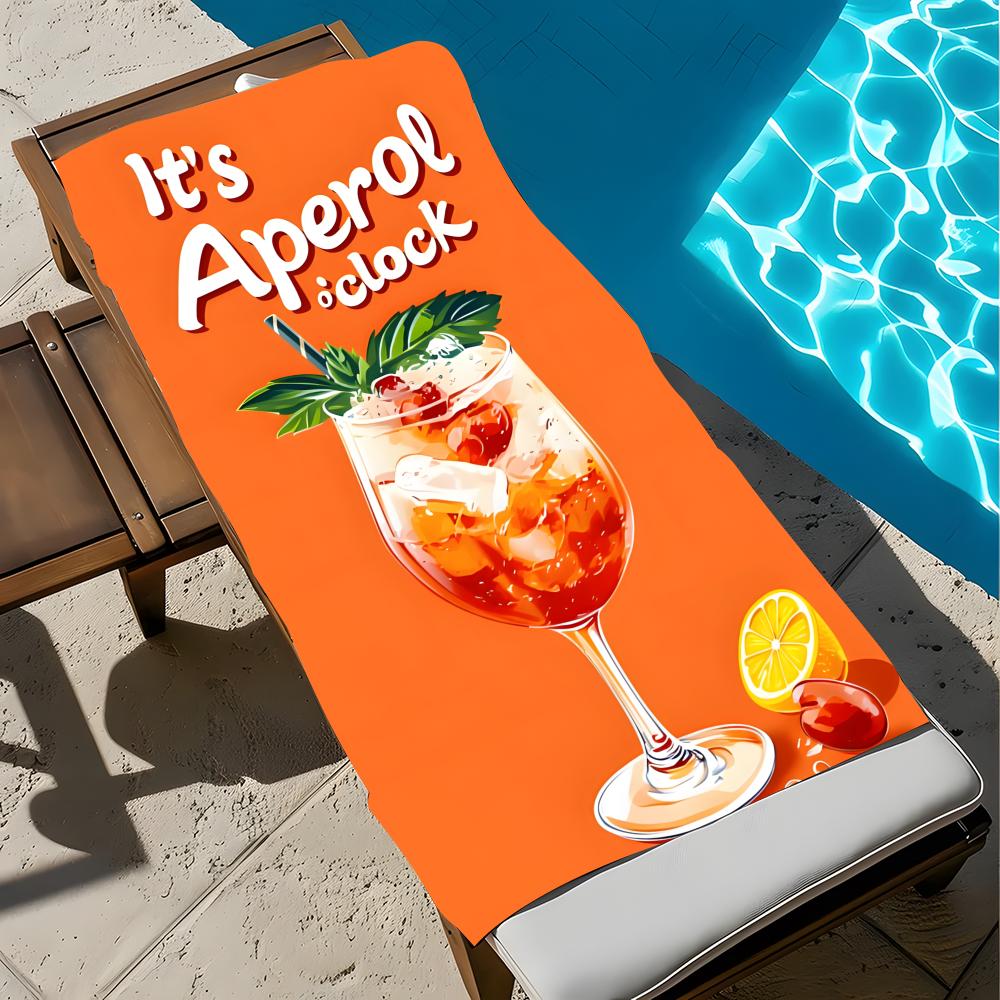 Wind A-AperoolS Orangee Art Towel Towel Soft Pool Gift For Travel Gym Shower Cool Camping Quick Dry Sports  Large Beach Towel